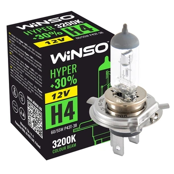 Галогенова лампа Winso H4 12V 60/55W HYPER +30% 712400