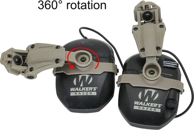 Кріплення адаптер на шолом для активних навушників Walker's Razor (Walkers Razor, Walkers Razor Digital) olive