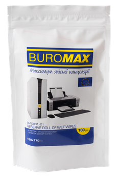 Запасной блок салфеток Buromax для очистки оргтехники пласт поверхности и мебели (BM.0801-01)