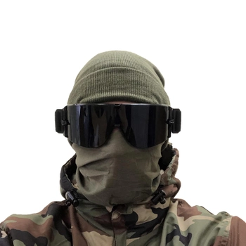 Баллистические очки с сменными линзами (Черная) / Тактические очки защитная маска с 3 линзами