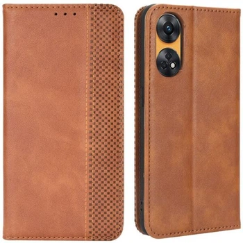 Чехол-книжка Deexe Retro Style для OPPO Reno8 T - Brown