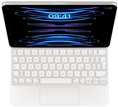 Обкладинка-клавіатура Apple Magic Keyboard для iPad Pro 11 (3rd gen) та iPad Air (5th gen) German White (MJQJ3D/A)