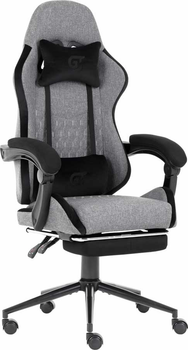Кресло GT RACER X-2324 Fabric Gray/Black Suede