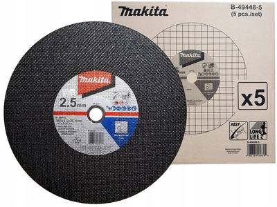 Набір відрізних дисків по металу 355 х 2.5 х 25.4 мм A36P-BF Makita B-49448-5 (5 шт)