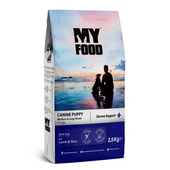 Сухий Корм Hermos Myfood Суперпреміум для цуценят середніх та великих порід з Ягням та Рисом 2,5 кг (8681692800929)