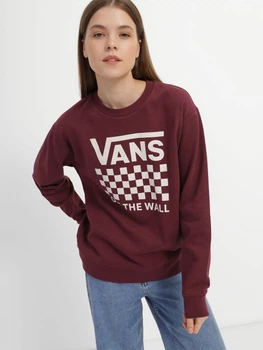 Свитшот женский Vans VN00055C4QU1 M Бордовый с принтом (196570482510)