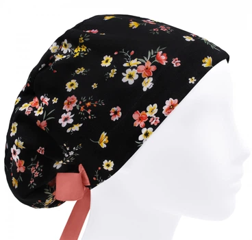 Медицинская шапочка женская HeadwearUniverse универсальная принт Букетики