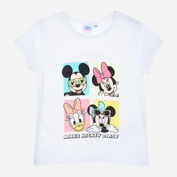 Дитяча футболка для дівчинки Disney Minnie WE0052 67 см Біла (3609086521934)
