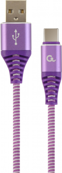 Cablexpert USB do USB Type-C 2m fioletowy/biały (CC-USB2B-AMCM-2M-PW)