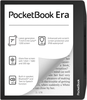 Podświetlany czytnik e-booków PocketBook 700 Era Stardust Silver (PB700-U-16-WW)