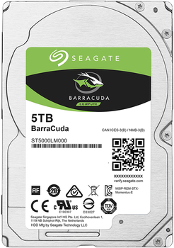 Жорсткий диск Seagate BarraCuda HDD 5TB 5400rpm 128MB ST5000LM000 2.5 SATA III