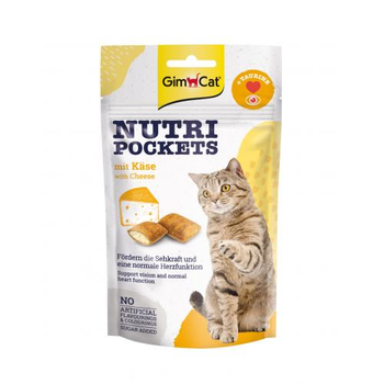 Витаминное лакомство GimCat Nutri Pockets для кошек, сыр с таурином, 60 г 419329/9237