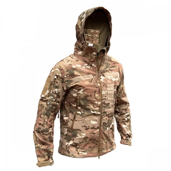 Куртка софтшел мультикам тактична куртка Softshell непромокаюча армійська куртка для військових розмір 2XL