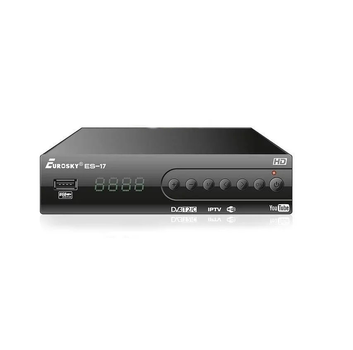 Eurosky ES-17 IPTV Metal Т2 Тюнер DVB-T/T2/C цифровой эфирный ресивер с поддержкой цифрового кабельного ТВ