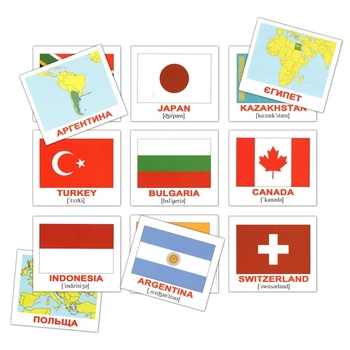 МИНИ-КАРТОЧКИ ДОМАНА “СТРАНЫ, ФЛАГИ И СТОЛИЦЫ / COUNTRIES, FLAGS, CAPITALS” НА УКР/АНГЛ.
