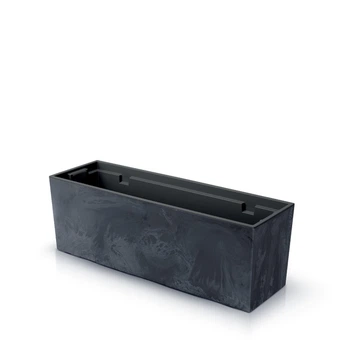 Горшок террасовый для цветов Urbi Case Beton Effect 60см - Антрацит-мраморный (DUC600E-S433)