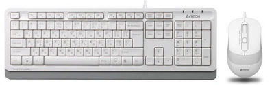 Комплект (клавіатура + миша) A4Tech F1010 White