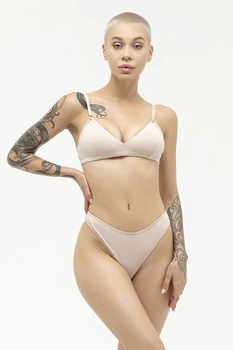 Комплект белья из хлопка Perfect Female Бежевый 75A/S (17LS-16T-bg)