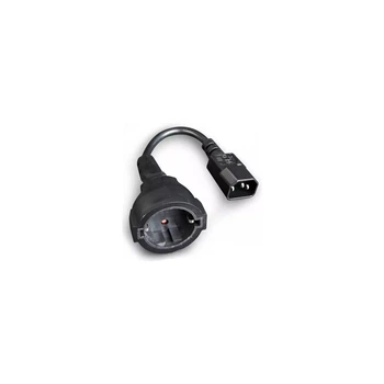 Кабель переходник с заземлением Atcom 10014 С14 M - Schuko F 20 см Черный