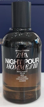 Парфюмированная вода для мужчин Zara night pour homme III (Heritage Selection) 100 ml