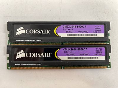 Оперативная память Corsair DDR2 4Gb Kit (2*2Gb) 1066MHz PC3-8500 Б/У