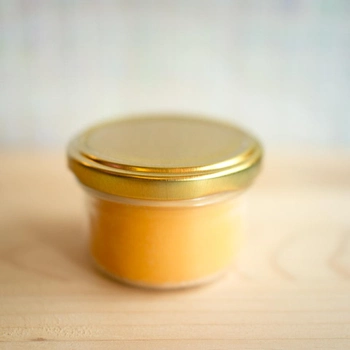 Свічка ароматизована "Мед і квіти апельсина" з бджолиного воску у склянній банці