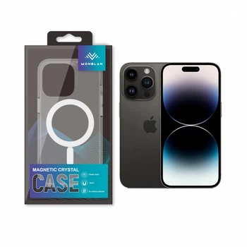 Силиконовый чехол Monblan для iPhone 14 Plus Magnetic Crystal Series (Transparent)