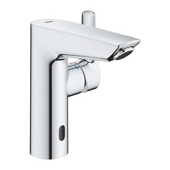 Cмеситель для умывальника сенсорный со смешиванием GROHE Eurosmart хром латунь от батареек 6V 23975003