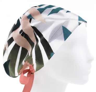Медицинская шапочка женская HeadwearUniverse универсальная принт Листья