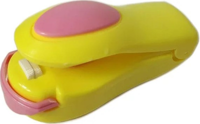 Зварювач пакетів ручний Korea Type Mini Sealing 7302 жовтий з рожевим