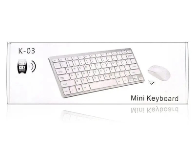 Клавиатура + мышка беспроводная белая с Bluetooth iMICE K-03 White (1202/1)