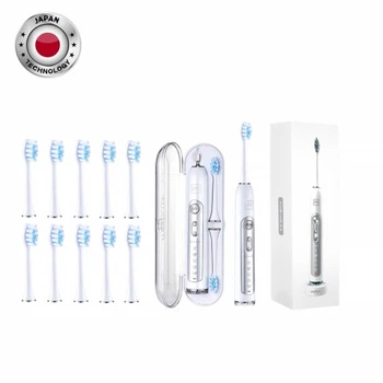 Ультразвуковая зубная щетка MEDICA + PROBRUSH 9.0 (ULTASONIC) WHITE + 10 насадок FUCHSIA