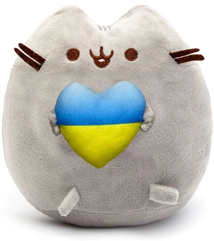 Мягкая игрушка Pusheen cat 23 х 25 см Сердце Серый (v-11920)