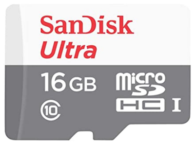 Карта памяти SanDisk microSDHC Ultra 16GB Class 10 UHS-I R-80MB/s (SDSQUNS-016G-GN3MN)