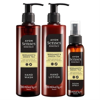 Косметичний набір Avon Senses Essence "Бергамот та зелений чай" з трьох продуктів