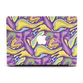 Чехол пластиковый для MacBook Air 13 M2 2022 A2681 "Желто-фиолетовый"