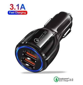 Автомобільна зарядка від прикурювача Car Charger SY681 3.1А QC3.0 2*USB зарядний пристрій для телефона (VS7005878)