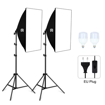 Комплект Puluz PKT3133EU (2 x софтбокси - 50 x 70 см, 2 x стійки, 2 LED лампи - 48 Ватт) 4465