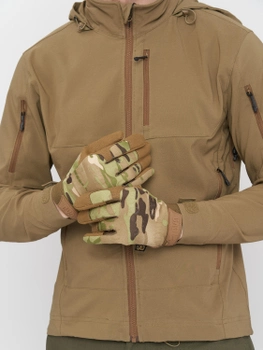 Тактичні військові рукавички UAD ARES сенсорні повнопалі Мультикамуфляж M (UAD0023M)
