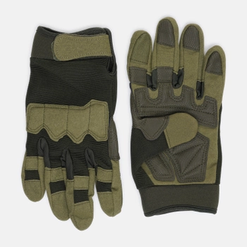 Тактические военные перчатки UAD Prometey полнопалые, сенсорные Олива L (UAD0019L)