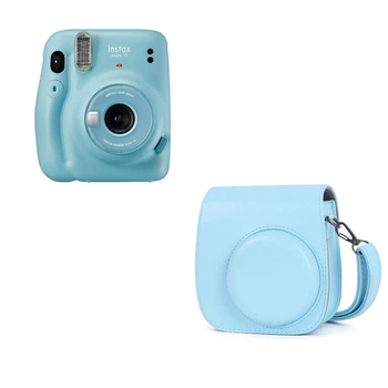 Камера моментальной печати Fujifilm Instax Mini 11 Sky Blue / Чехол голубой