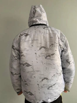 Военная тактическая армейская теплая куртка с капюшоном Белый XL