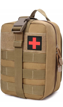 Універсальний медичний підсумок органайзер сумка без наповнення ідеальний вибір для лікарів рятувальників і любителів пригод Койот