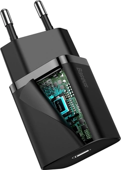 Зарядний пристрій Baseus Super Silicone PD Charger 20W (1Type-C) Black (CCSUP-B01)