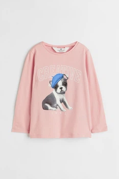 Реглан для девочки розовый Creative H&M 134-140cм (400091536)