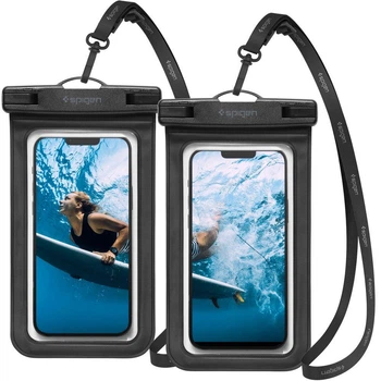Водонепроницаемый чехол Spigen A601 Universal Waterproof (2 pack) Black (AMP04523)