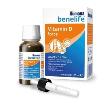 Вітамін Д3 Humana Benelife D3 400 МО+ DHA, 15 мл