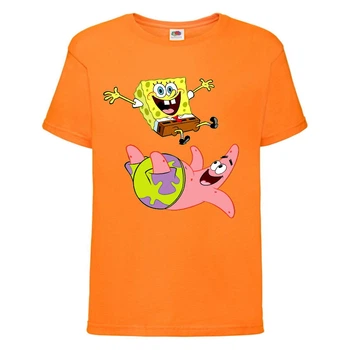 Футболка дитяча Спанч Боб (Sponge Bob) помаранчева 128 см
