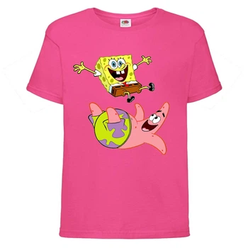Футболка детская Спанч Боб (Sponge Bob) розовая 104 см