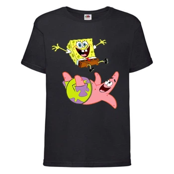 Футболка дитяча Спанч Боб (Sponge Bob) чорна 164 см
